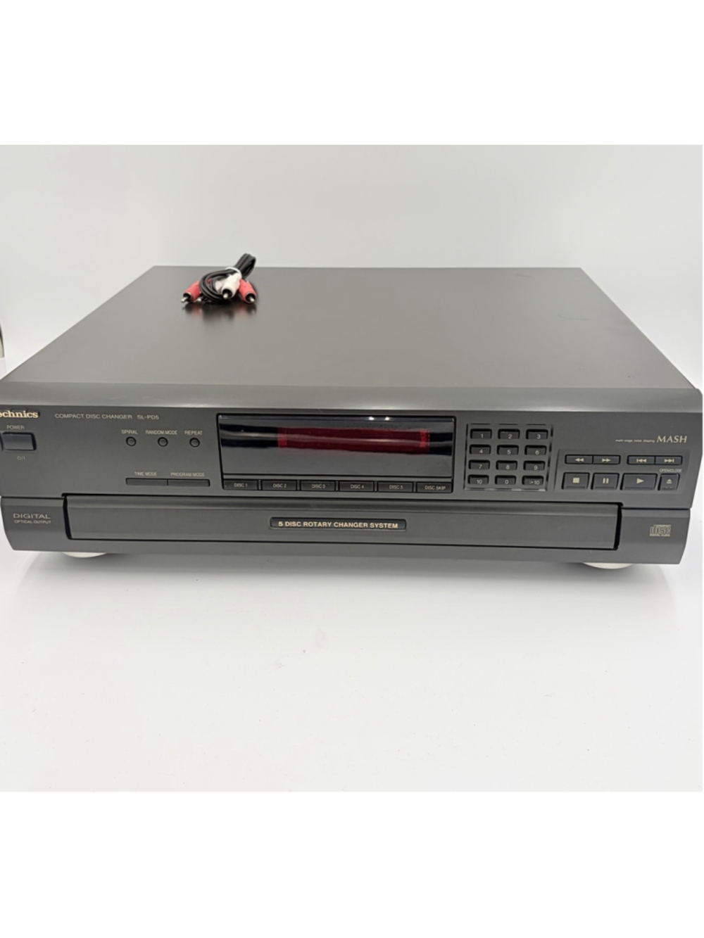 Vintage TECHNICS SL-PD5 5 Disc Carousel CD Player Changer Nice